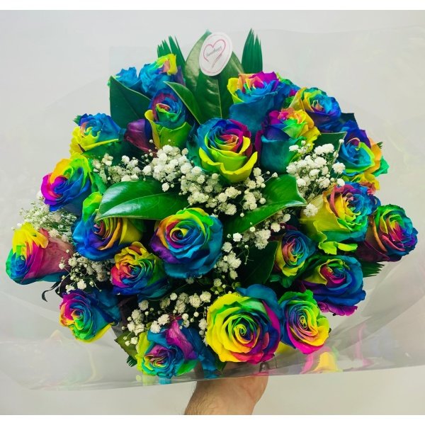 Rainbow roses.  (3 Days Notice For Delivery  Required.) - Image 2